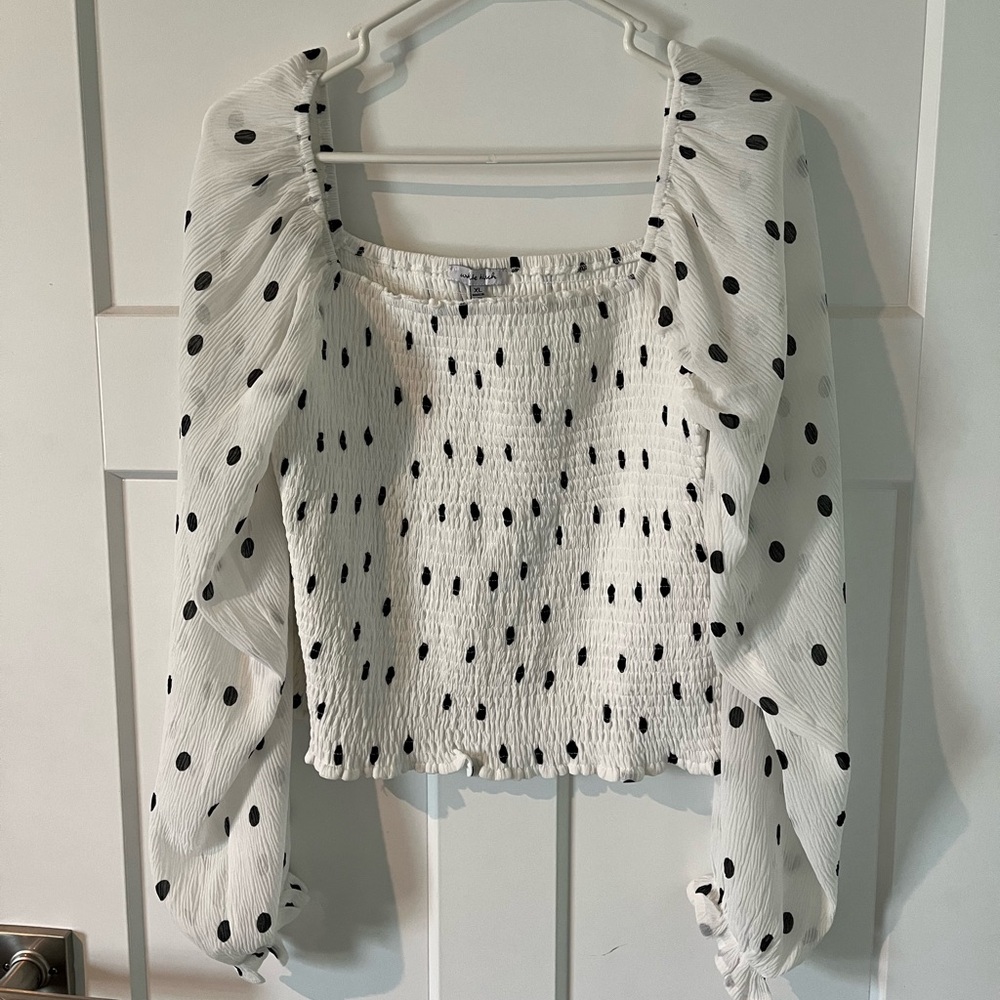 White Birch Smocked Blouse